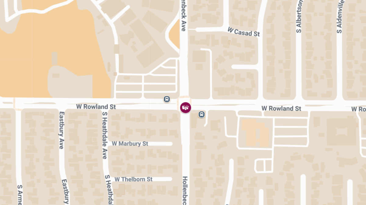 Injury Crash at W Rowland St & S Hollenbeck Ave