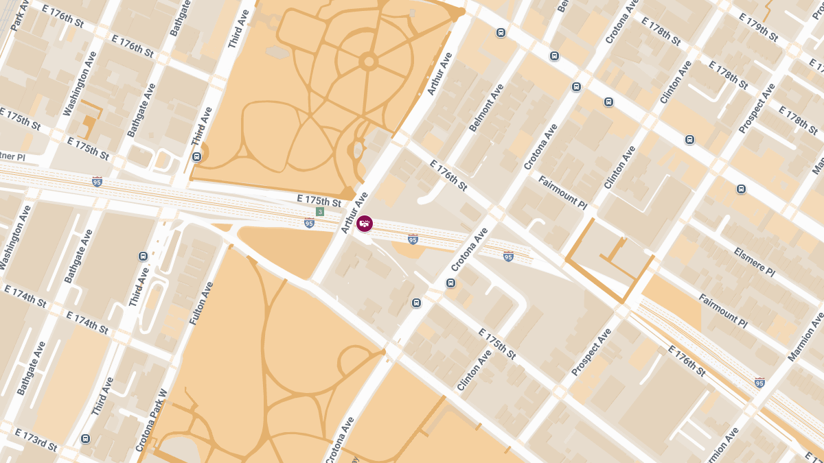 Injury Crash on Cross Bronx Expy E at Arthur Ave