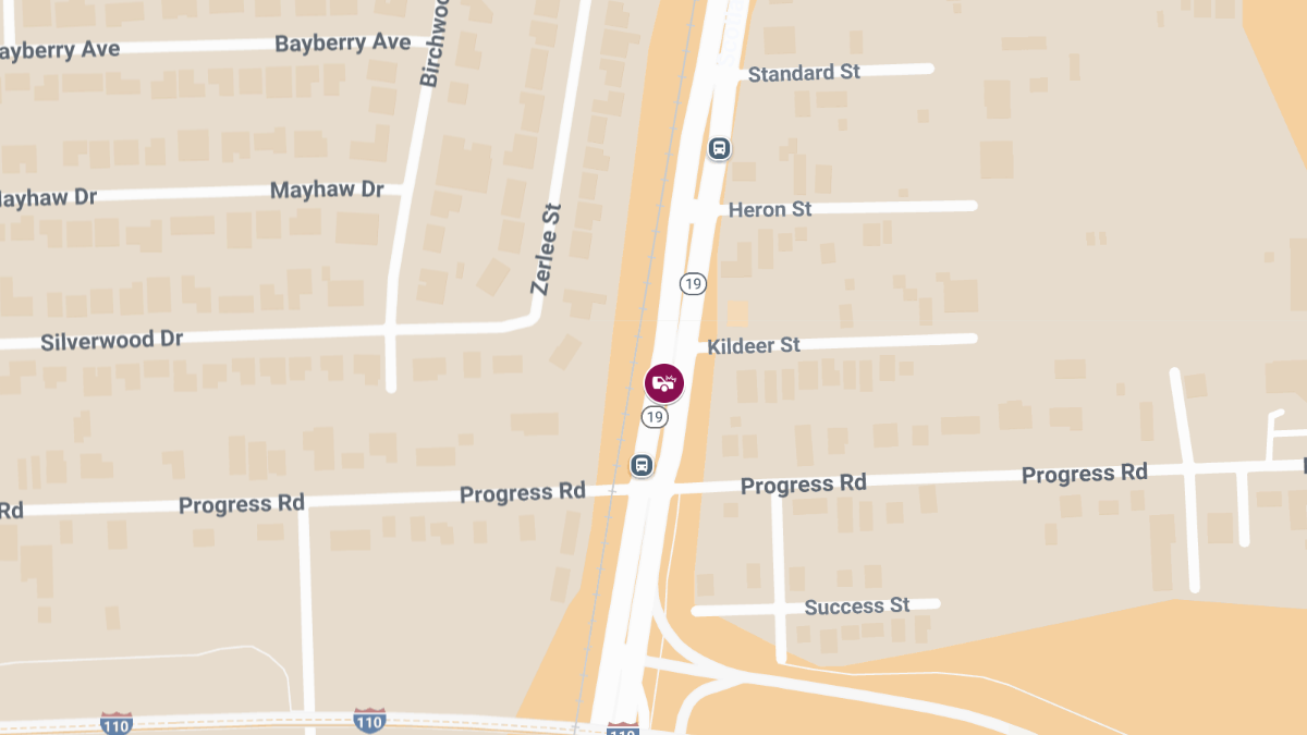 Injury Crash on Hwy 19 Near I-110 and Progress Rd