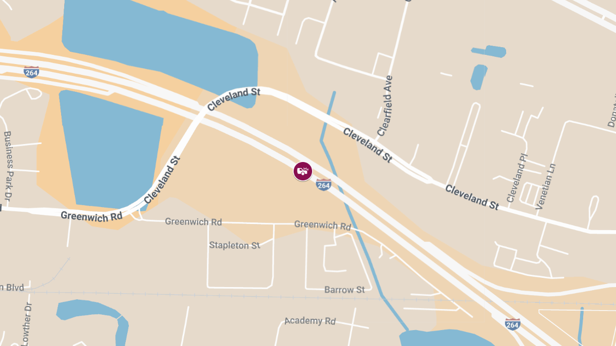 Injury Crash on I-264 Westbound near Witchduck