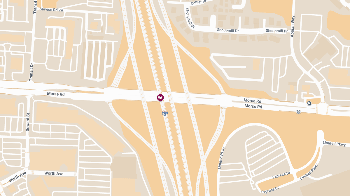 Injury Crash on I-270 North at Morse Rd