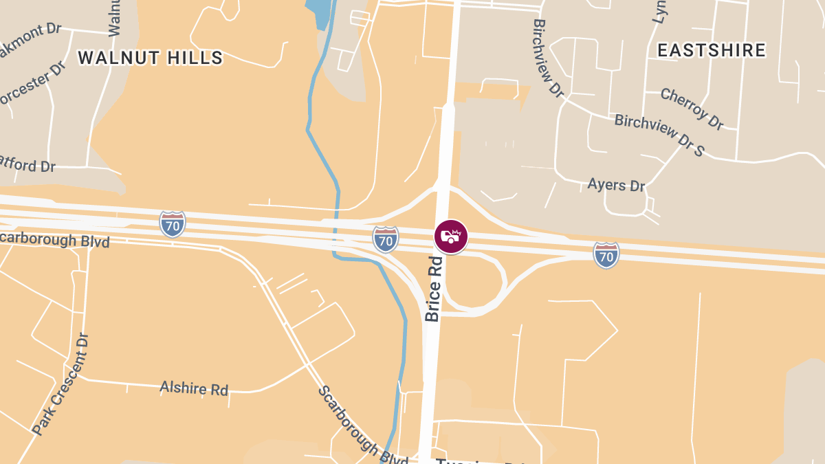 Injury Crash on I-70 E at Brice Rd