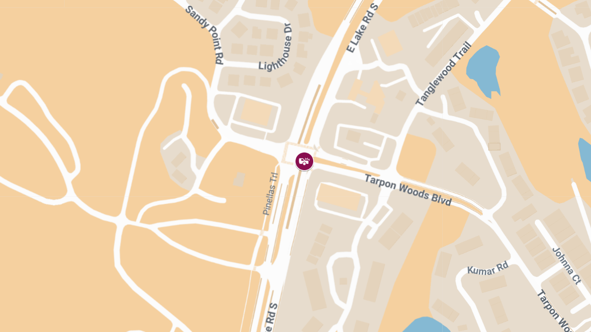 Injury Crash on Tarpon Woods Blvd at East Lake Rd Closes Eastbound Lanes