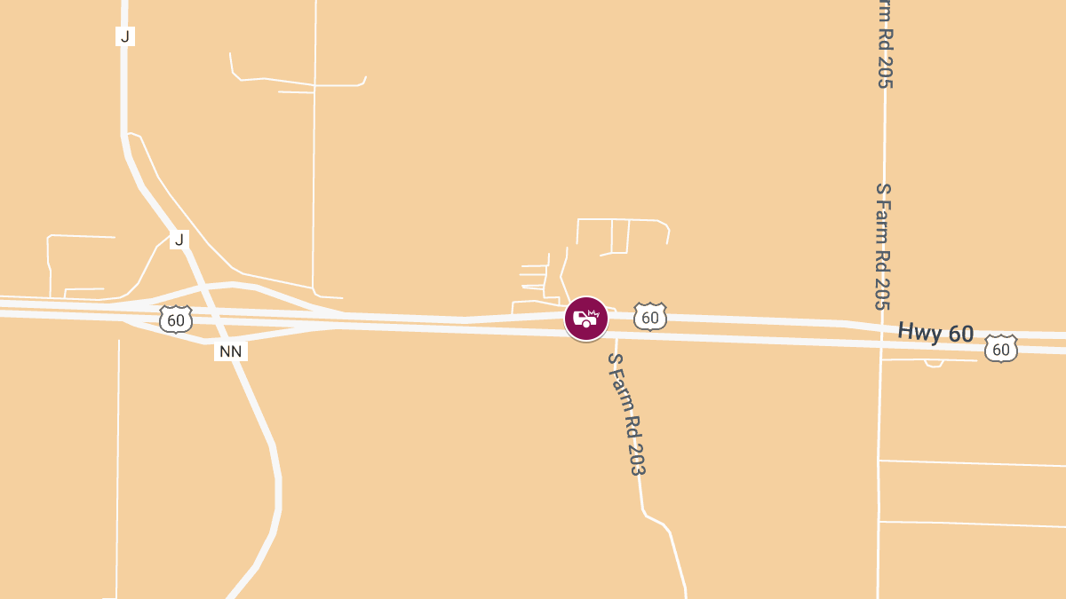 Injury Crash on US 60 EB Near State Highway NN