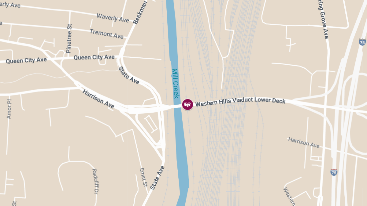 Injury Crash with Entrapment at Western Hills Viaduct