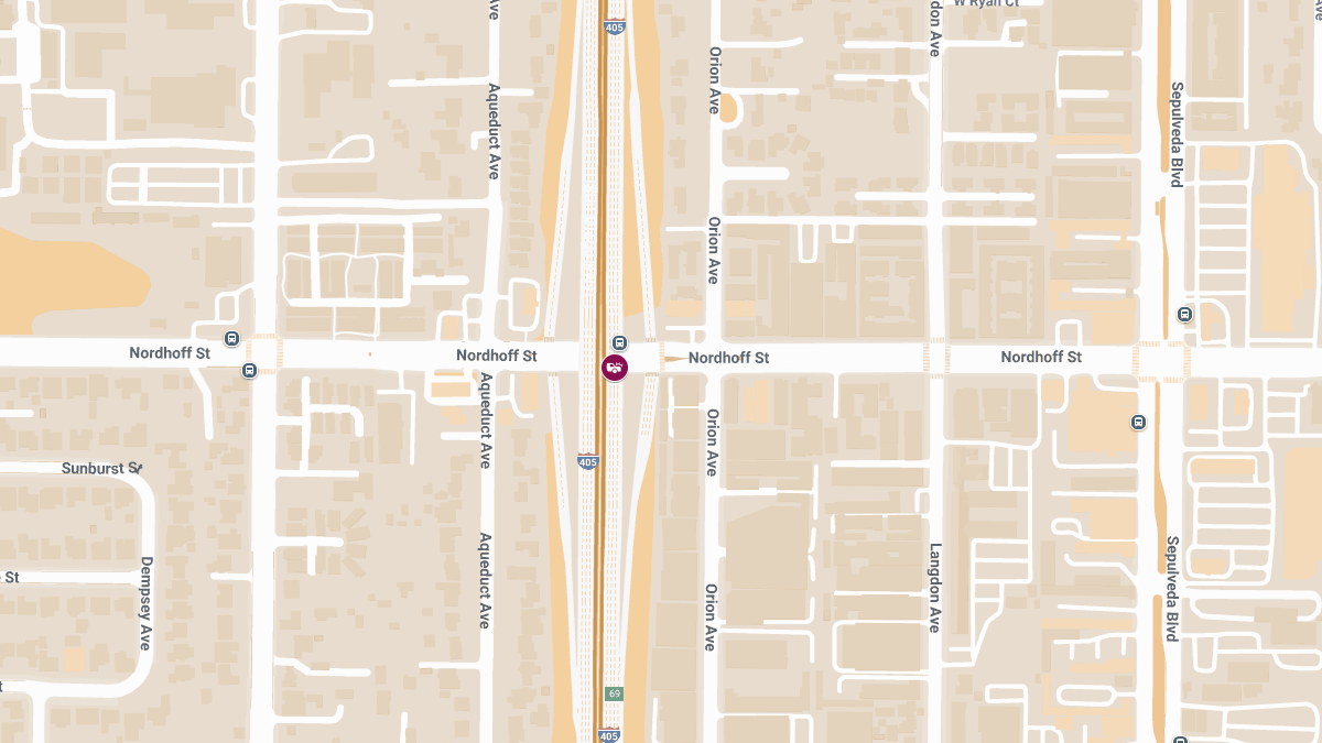 Injury Reported in Crash at Nordhoff St Off-Ramp on I-405