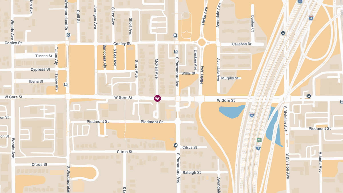 Injury Reported in Crash at W Gore St & McFall Ave