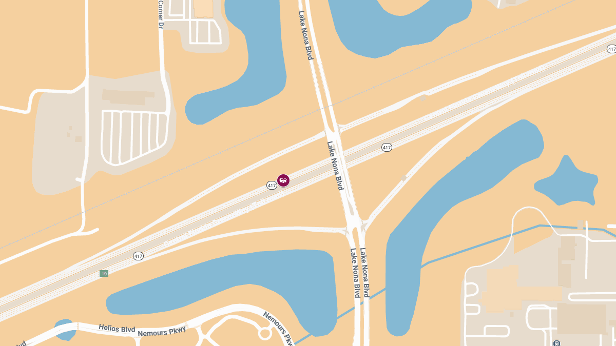 Injury Reported in Crash on SR 417 Near Lake Nona