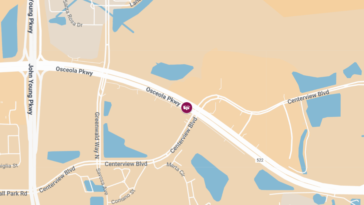 Injury Reported in Crash on W Osceola Pkwy Near Centerview Blvd
