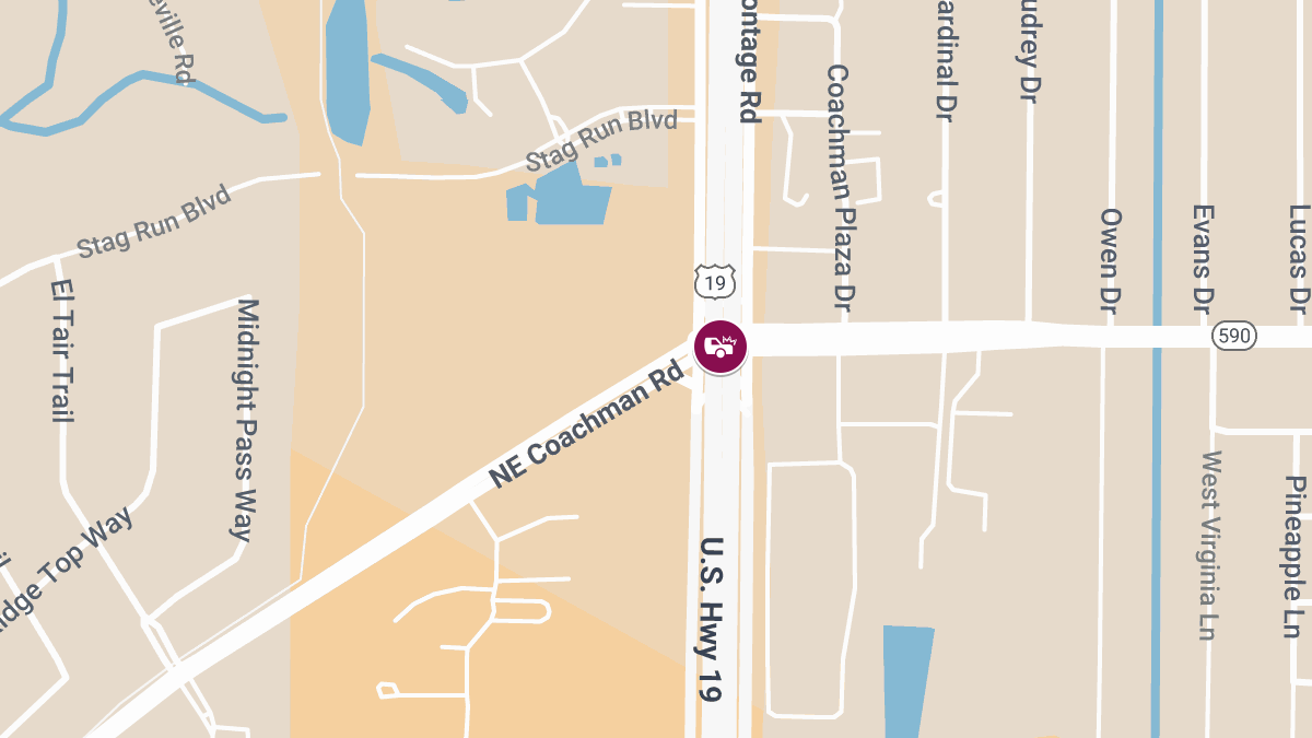 Major Crash with Airbag Deployment at US 19 and Coachman Rd