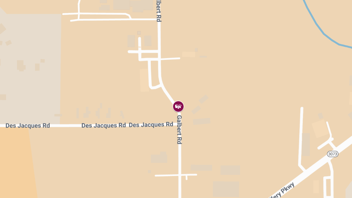 Major Traffic Accident Reported at Galbert Rd & Des Jacques Rd