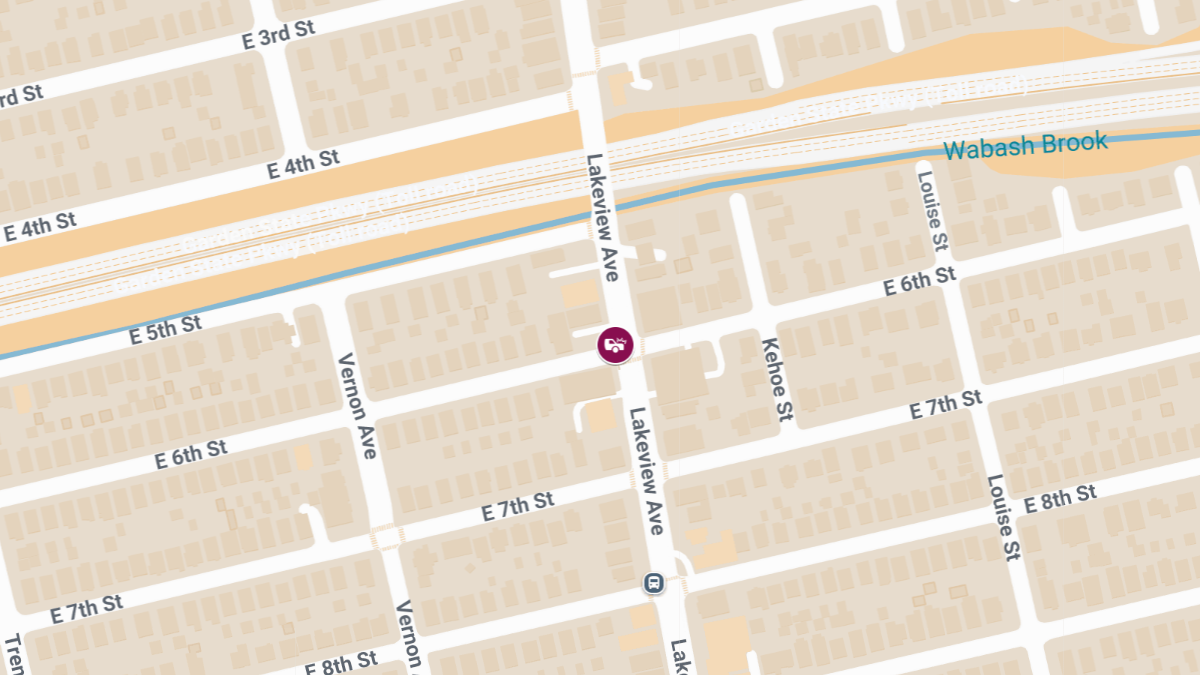 Motor Vehicle Collision with Injuries at Lakeview Ave & E 6th St