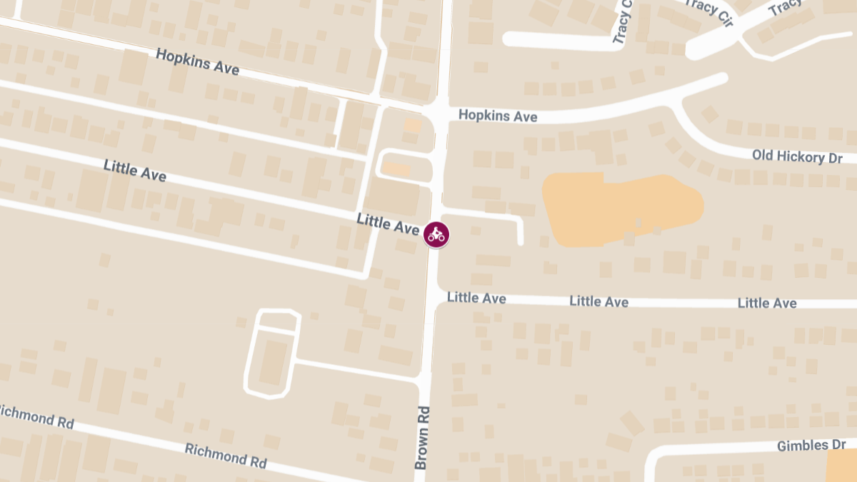 Motorcycle Collision With Injuries at Brown Rd and Little Ave