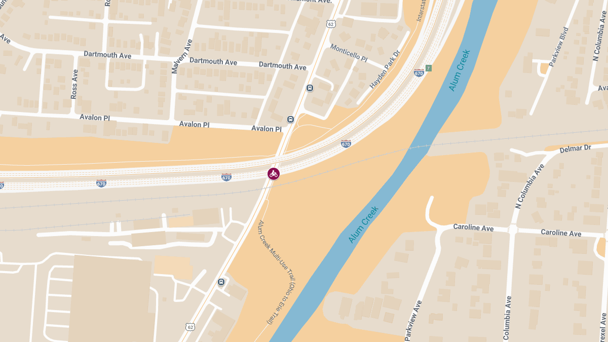 Motorcycle Crash with Injuries on I-670 East at US-62 West