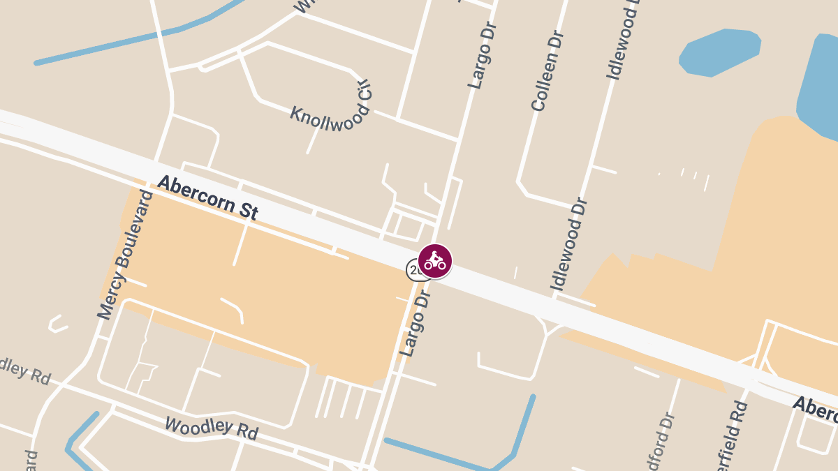 Motorcycle Rider Injured in Crash at Largo Dr & Abercorn St