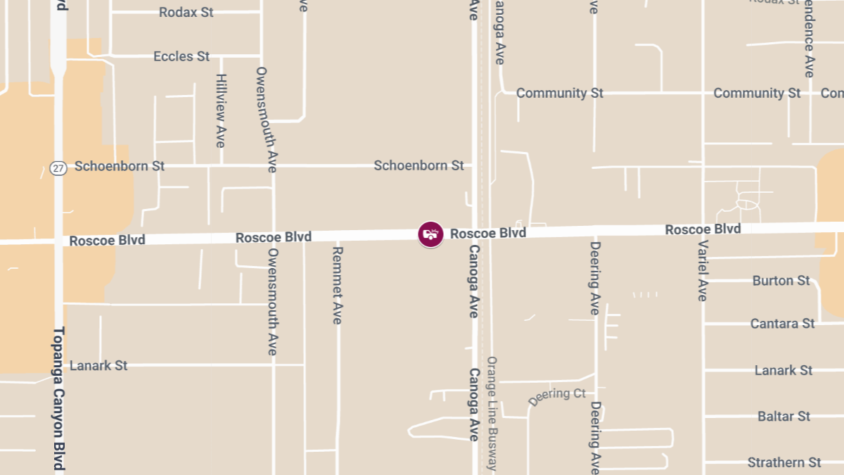 Motorcyclist Injured in Accident at Canoga Ave & Roscoe Blvd