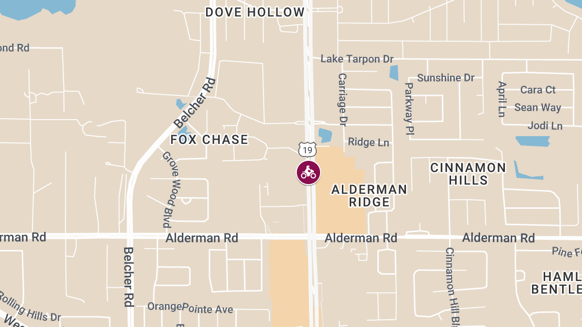 Motorcyclist Killed in Crash with Pickup on US-19 near Alderman Rd