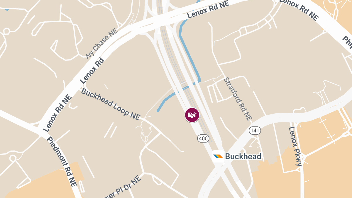Multi-Vehicle Accident With Injuries on GA-400 Near Lenox Rd