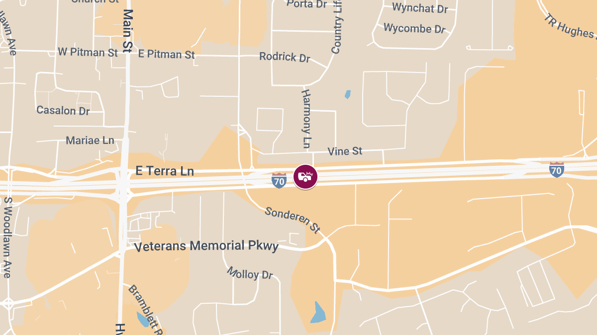 Multi-Vehicle Collision on I-70 Near 5th St Leaves Three Injured