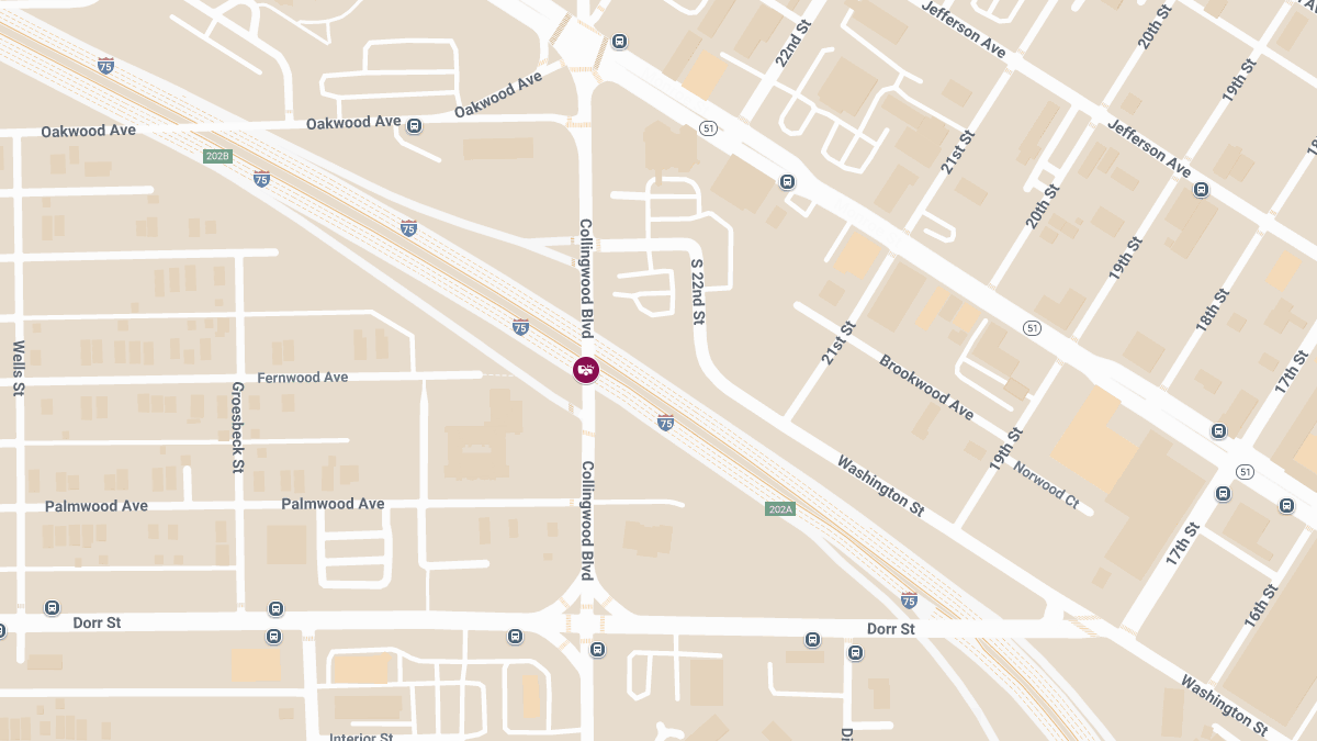 Multi-Vehicle Injury Collision Near Collingwood Blvd and I-75 South