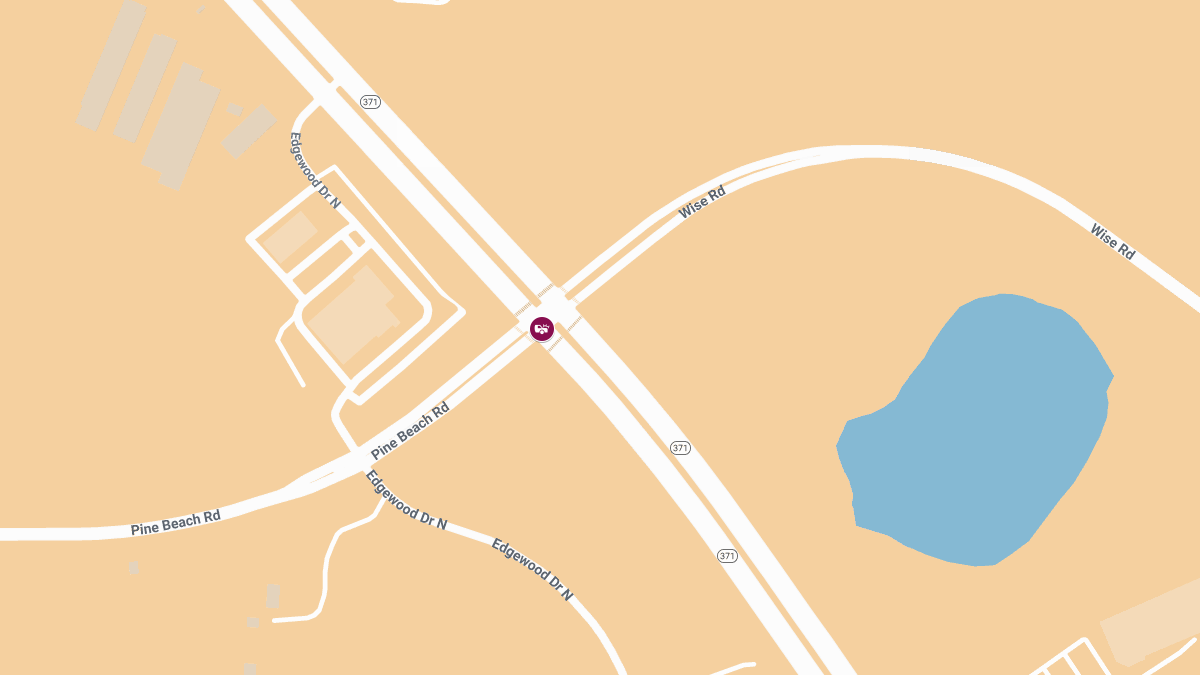 Multiple Injuries Reported in 3-Vehicle Crash on Hwy 371 at Pine Beach Rd