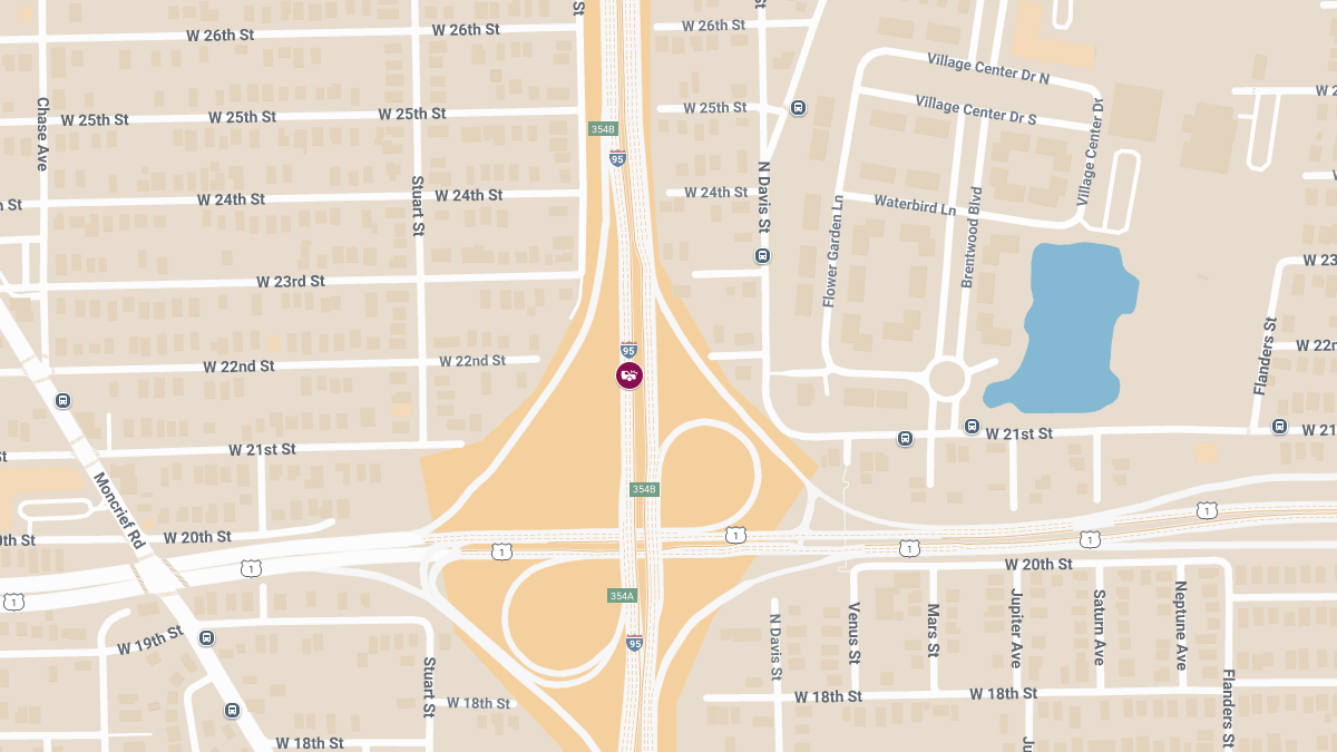 One Critically Injured in I-95 SB Crash Near MLK Jr. Pkwy