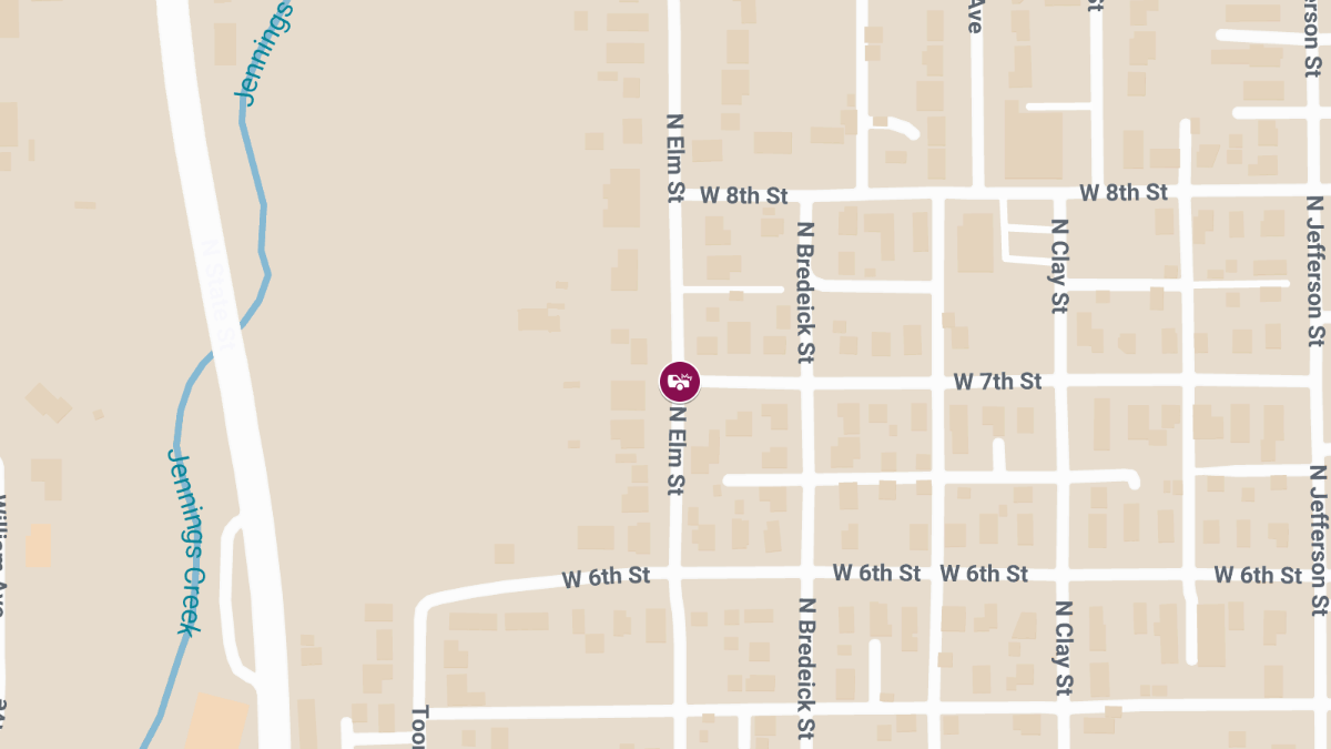 One Injured in Accident at W 7th St and Elm St