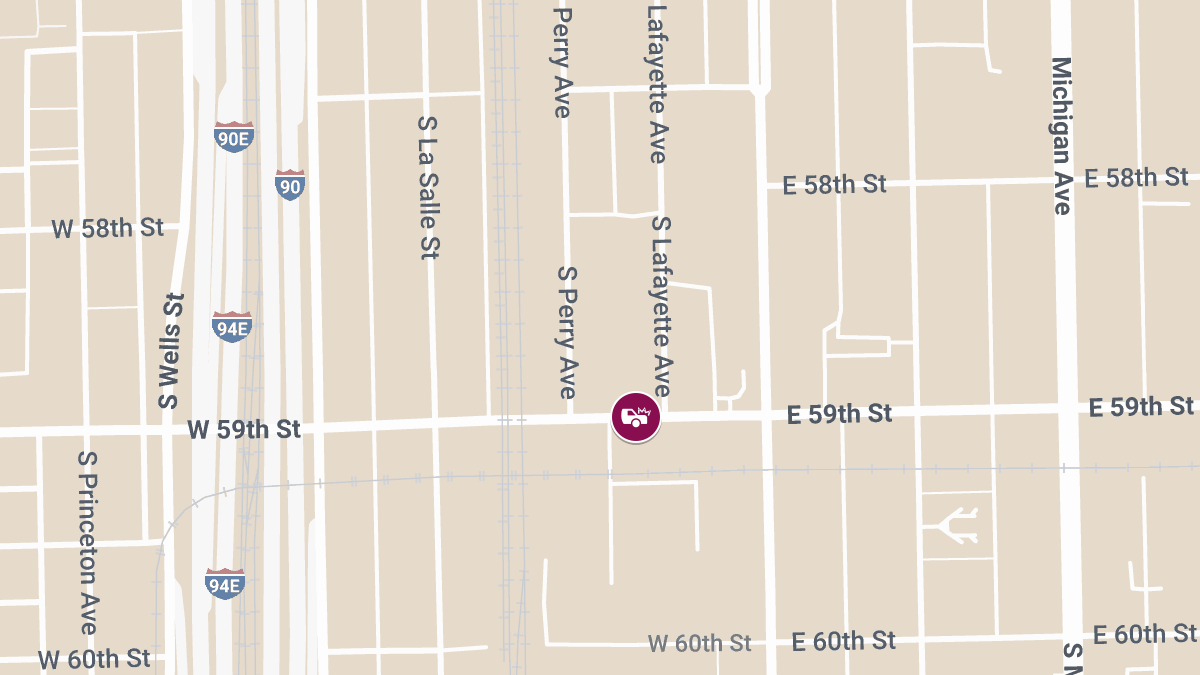 One Injured in Collision at S Lafayette Ave & W 59th St