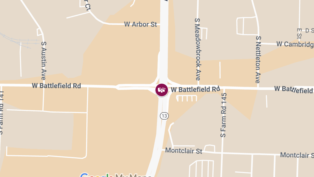 One Injured in Crash at Battlefield Rd & Kansas Expy
