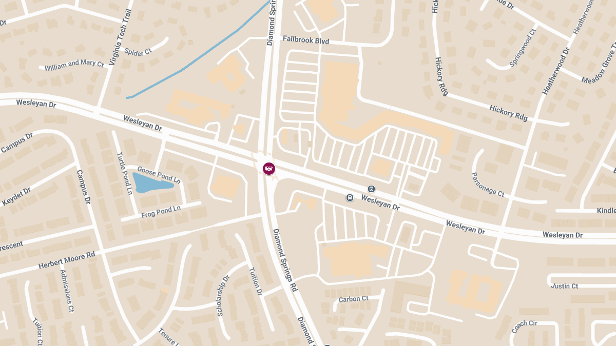 One Injured in Crash at Diamond Springs Rd & Wesleyan Dr