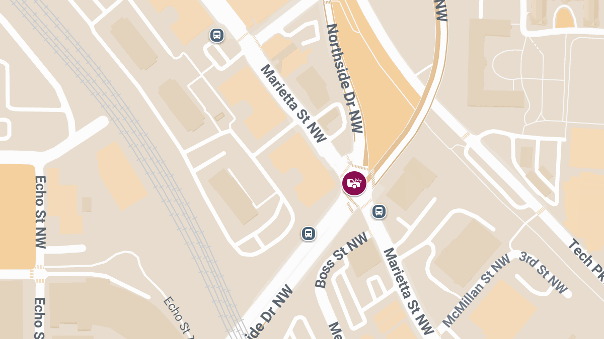 One Injured in Crash at Northside Dr & Marietta St