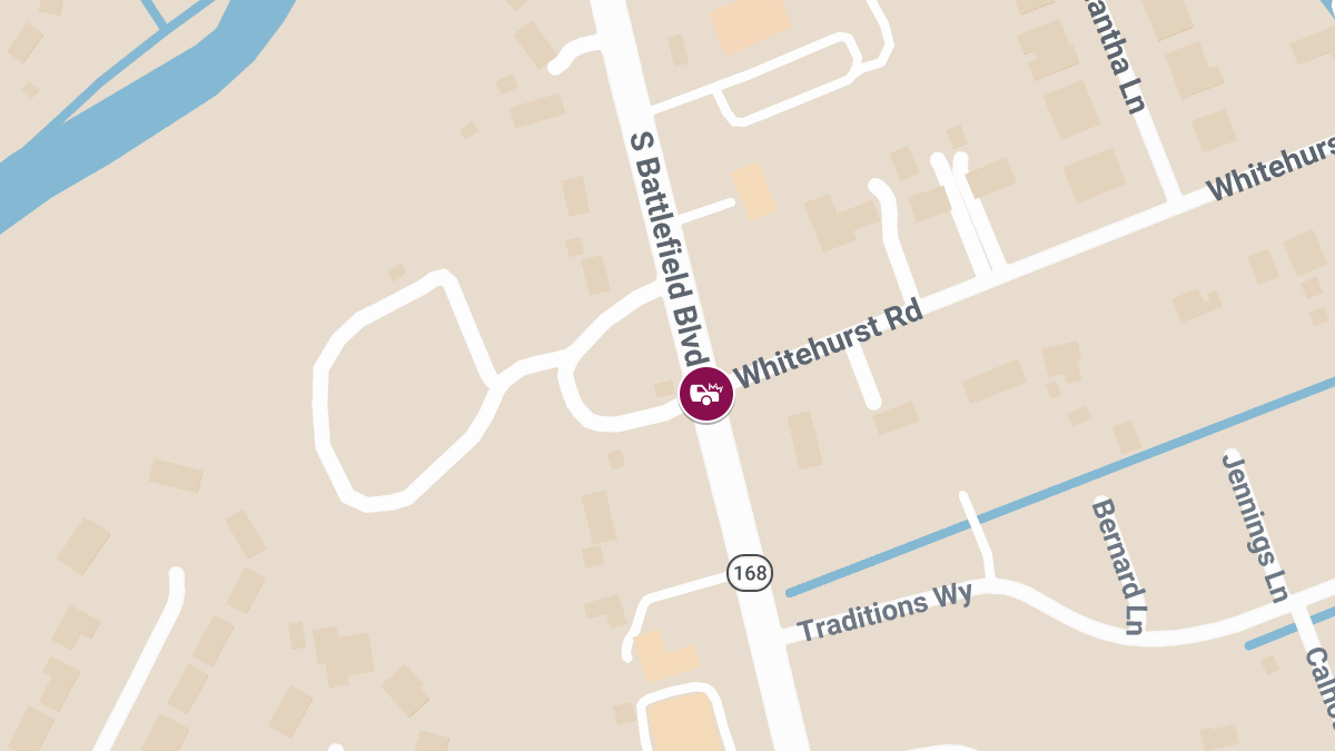 One Injured in Crash at S Battlefield Blvd & Whitehurst Rd