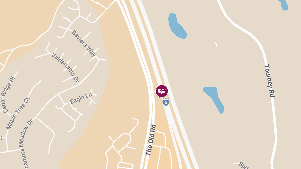 One Injured in I-5 Collision Near CHP Rd