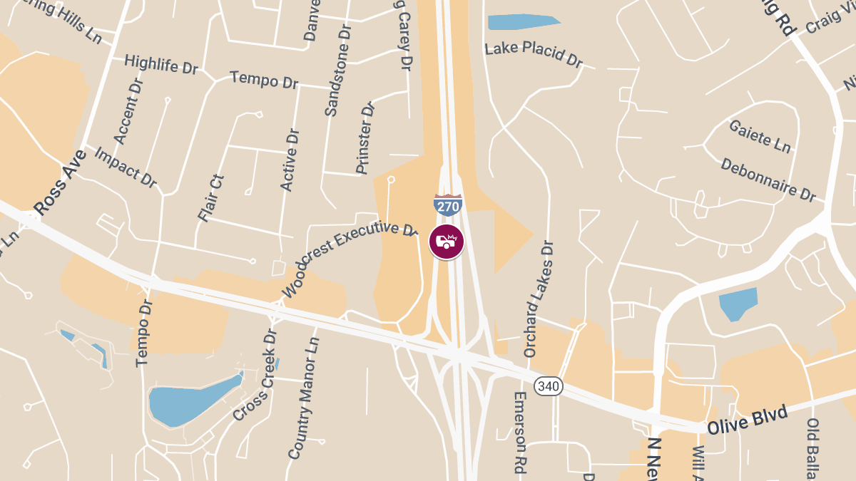 One Injured in Rear-End Crash on I-270 Southbound Near MO-340