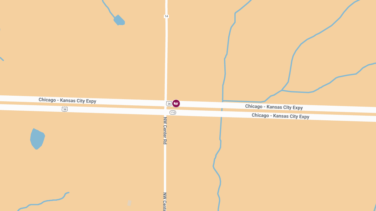 One Injured in Rear-End Crash on US-36 Near Center Rd