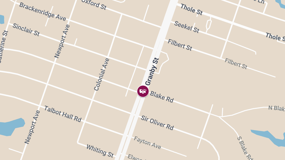 One Injured in Two-Vehicle Collision on Granby St Near High School