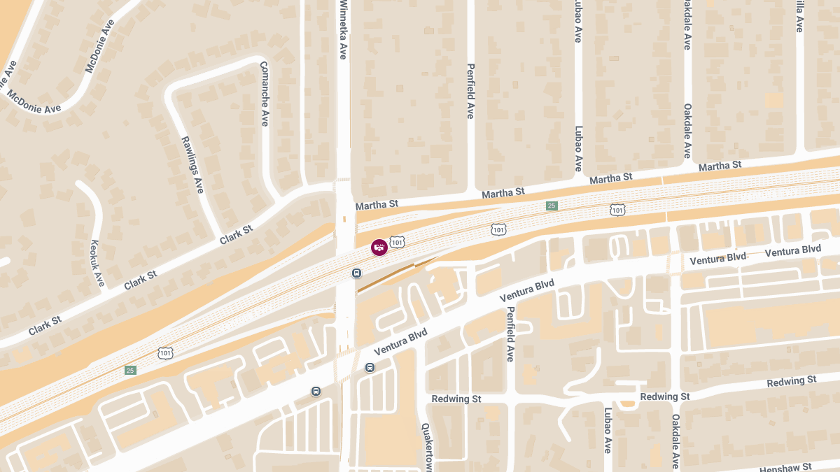 One Seriously Injured in Multi-Vehicle Crash on Hwy 101 Near Winnetka Ave