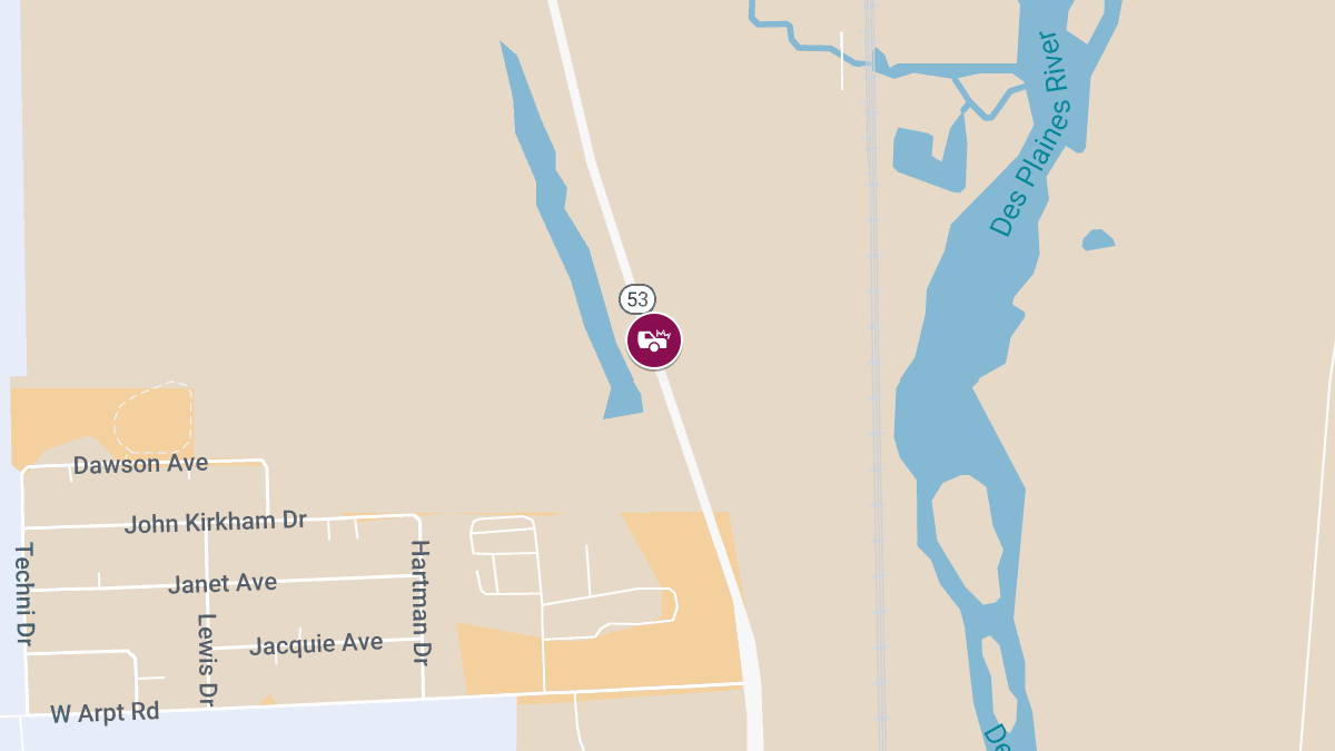Passenger Killed, Driver Injured in Two-Car Crash on IL Rte 53 Near Airport Rd