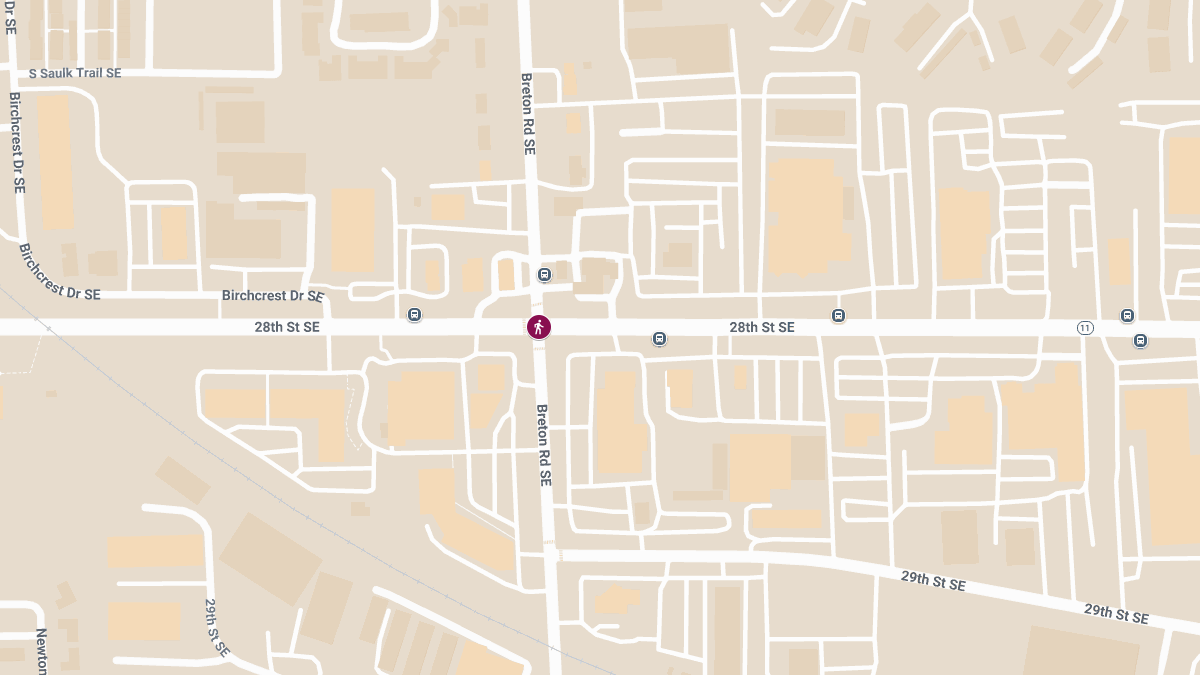 Pedestrian Fatally Struck by Snowplow at 28th St & Breton Rd