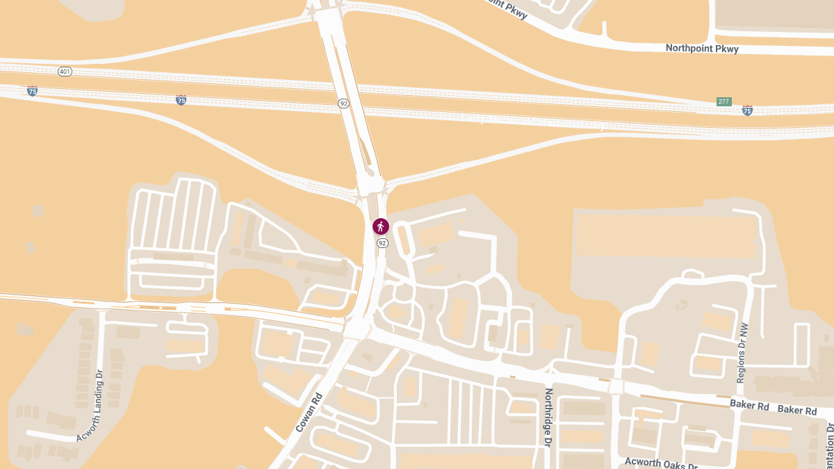 Pedestrian Fatally Struck on Hwy 92 Near I-75