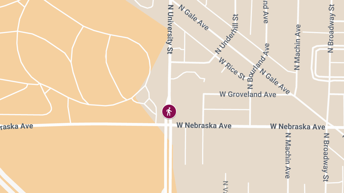 Pedestrian Injured After Vehicle Strike at W Nebraska Ave & N University St