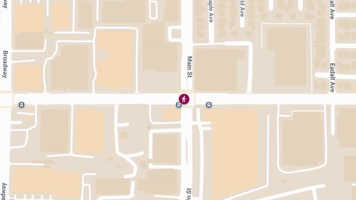 Pedestrian Injured in Collision at E Rosecrans Ave and S Main St