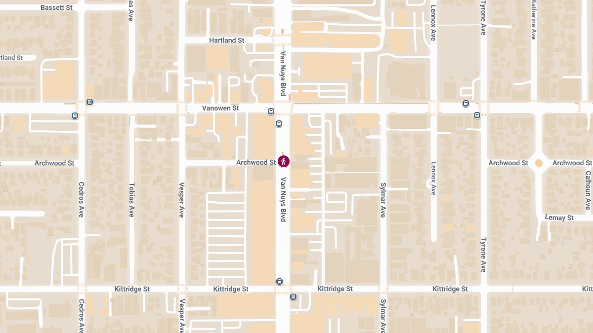 Pedestrian Injured in Collision at Van Nuys Blvd & Archwood St