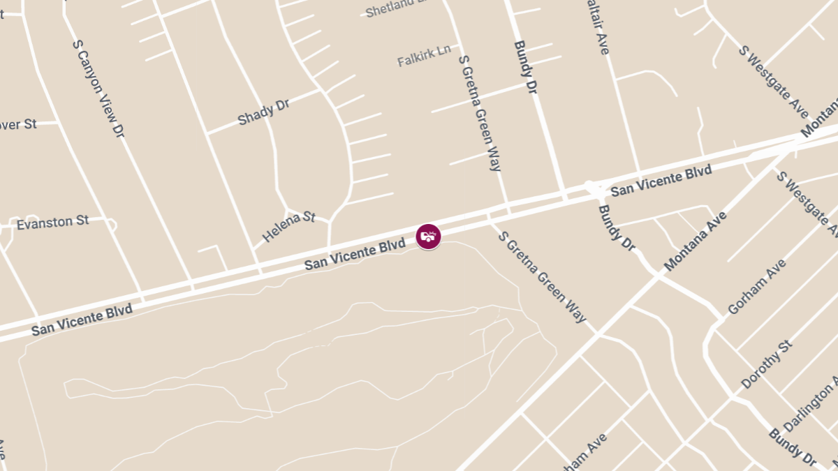 Pedestrian Injured in Collision on San Vicente Blvd