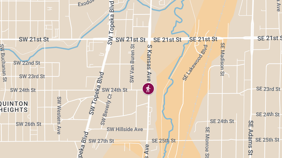 Pedestrian Injured in Collision with Vehicle on S Kansas Ave