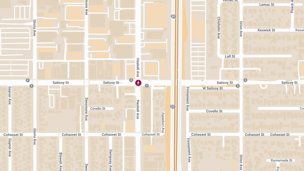 Pedestrian Injured in Crash at Saticoy St & Haskell Ave