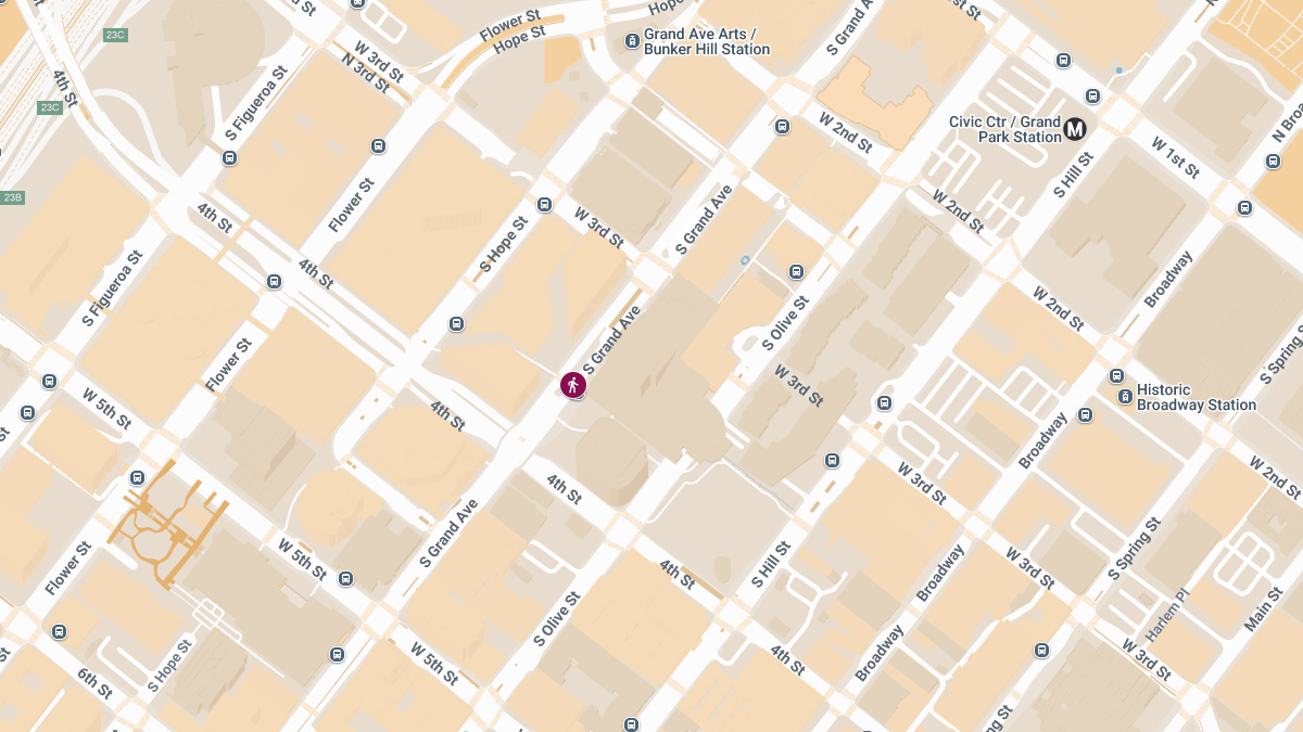 Pedestrian Injured in Hit-and-Run Crash at 255 S Grand Ave