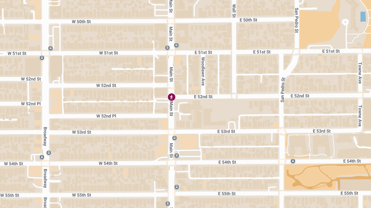 Pedestrian Injured in Hit-and-Run at S Main St & E 52nd Pl