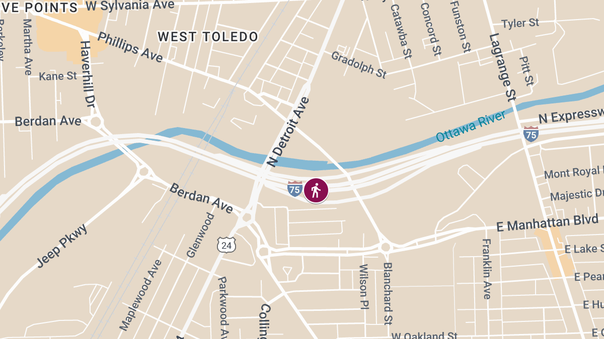 Pedestrian Injured in I-75 Accident Near Detroit Ave Overpass