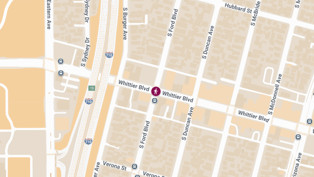 Pedestrian Injured in Traffic Collision at W Whittier Blvd and S Ford Blvd
